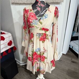 Flowy Betsy Johnson Floral Dress
